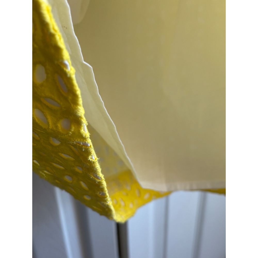 Lilly Pulitzer Cotton Yellow Eyelet Strapless Dress Size 6 Fit & Flare - Picture 9 of 10